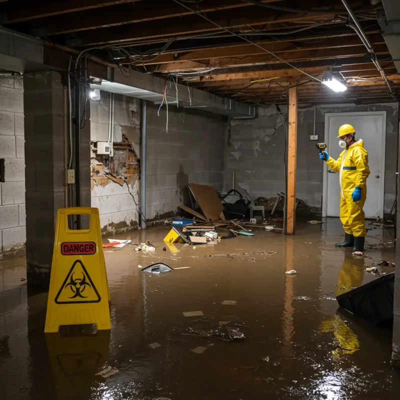 Flooded Basement Electrical Hazard in Mount Pleasant, TX Property